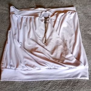 MKM DESIGNS White Strapless Top